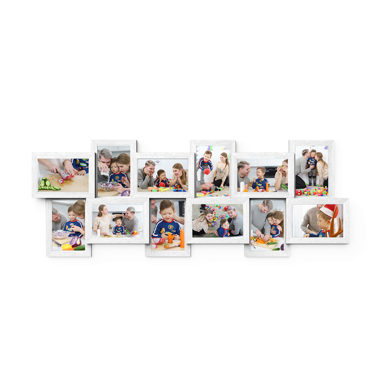 Fotocollage horizontal für 12 Fotos