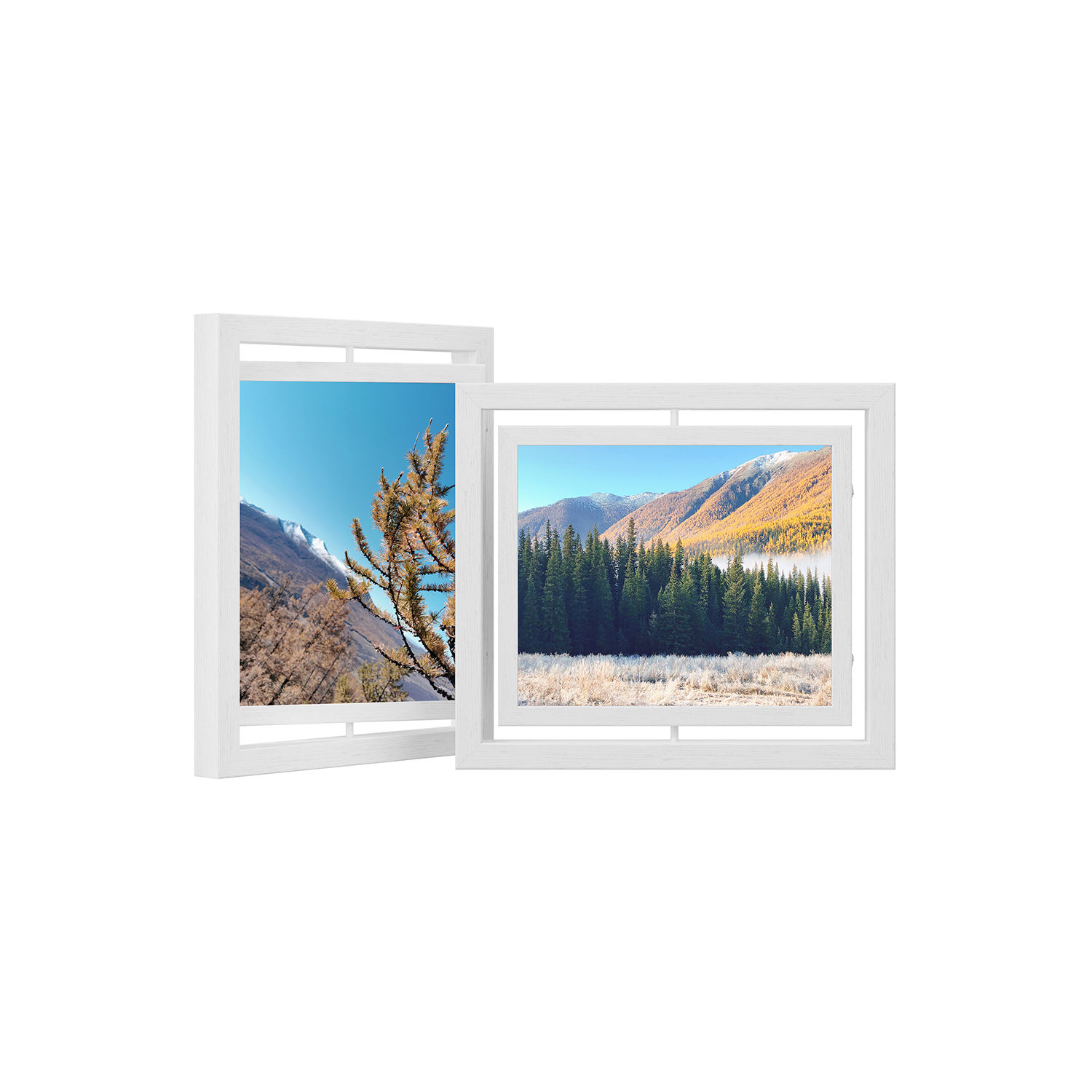 2er Set drehbare Bilderrahmen für Fotos in 20,3 x 25,4 cm (8 x 10 Zoll)