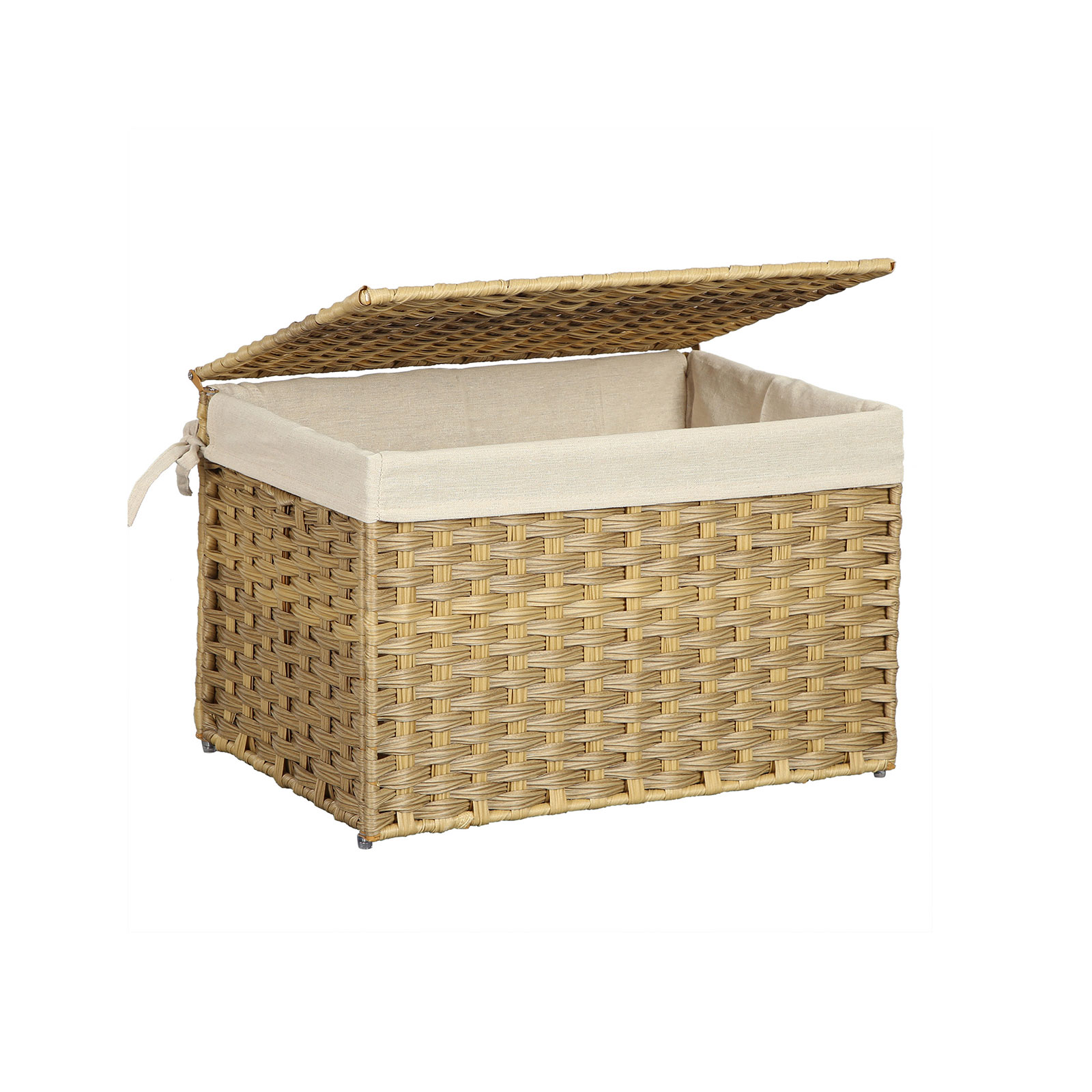 Aufbewahrungsbox aus Polyrattan Natur