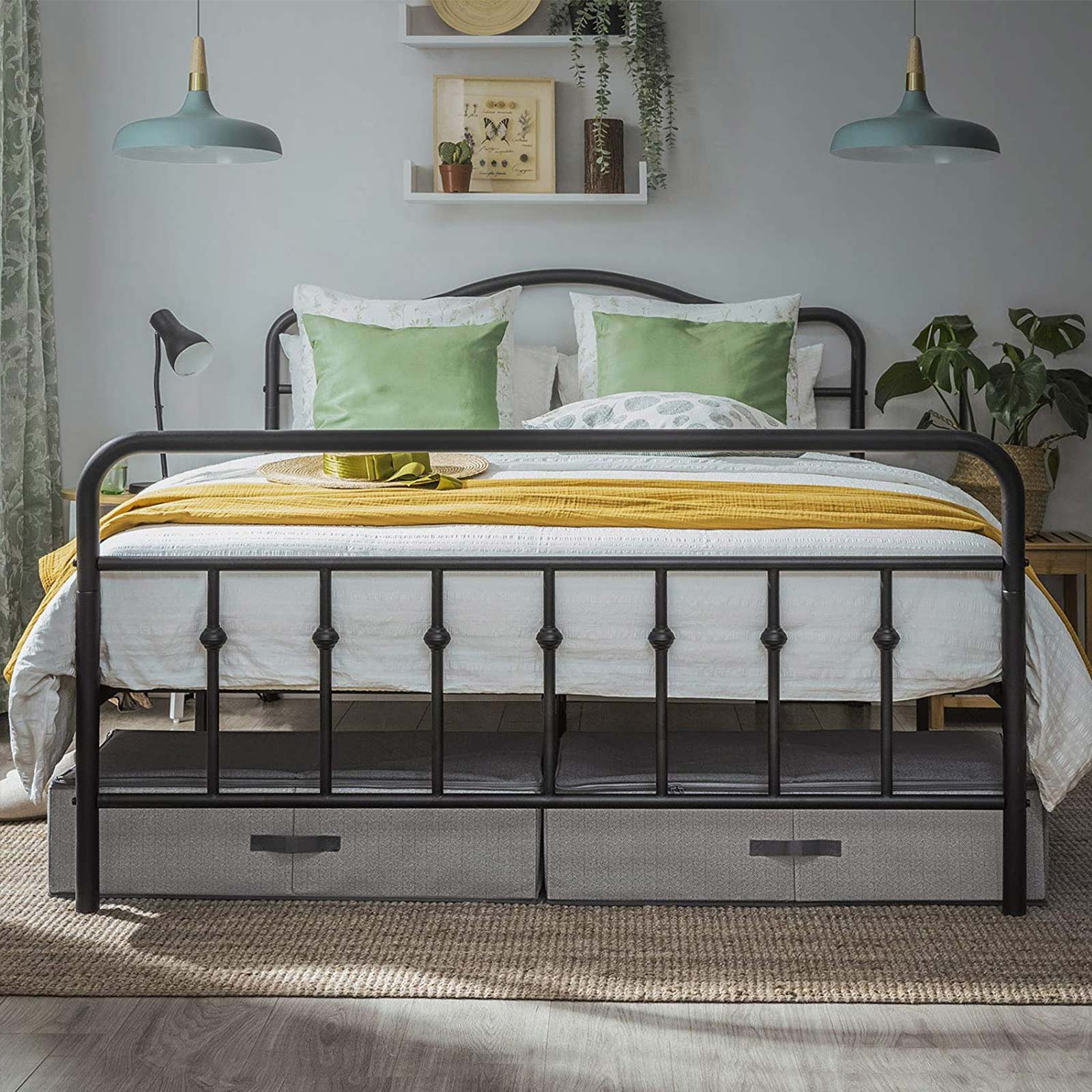 SONGMICS Aufbewahrungstaschen mit Verstellbarer Trennwand, 2er Set