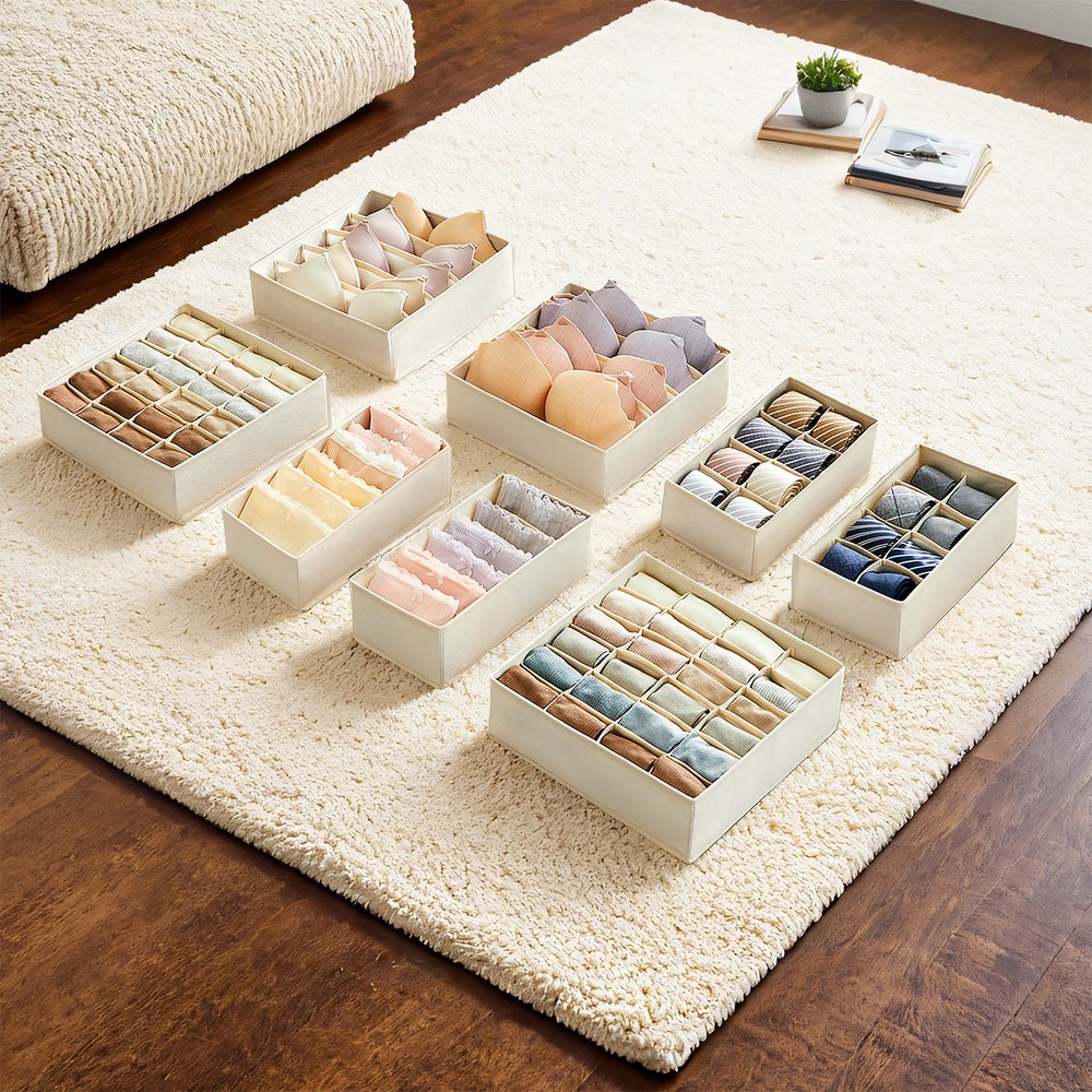 8 Organizer für Unterwäsche, faltbares Design, Schubladen-Organizer