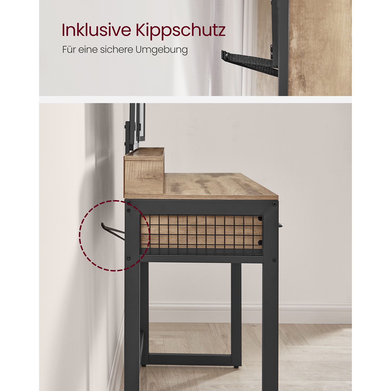 Kosmetinis staliukas su taburete ir veidrodžiu