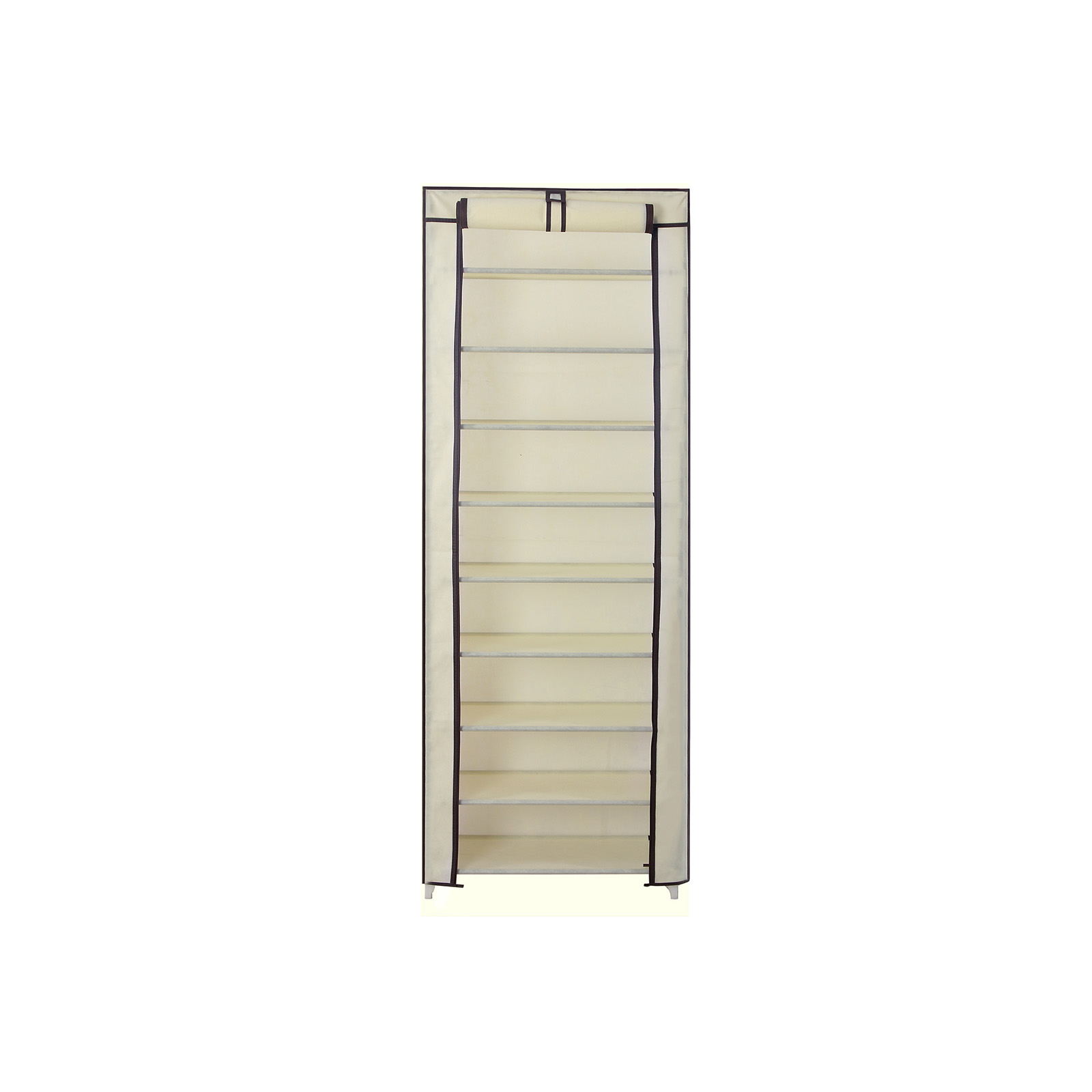 Schuhregal mit Abdeckung 58 cm Beige