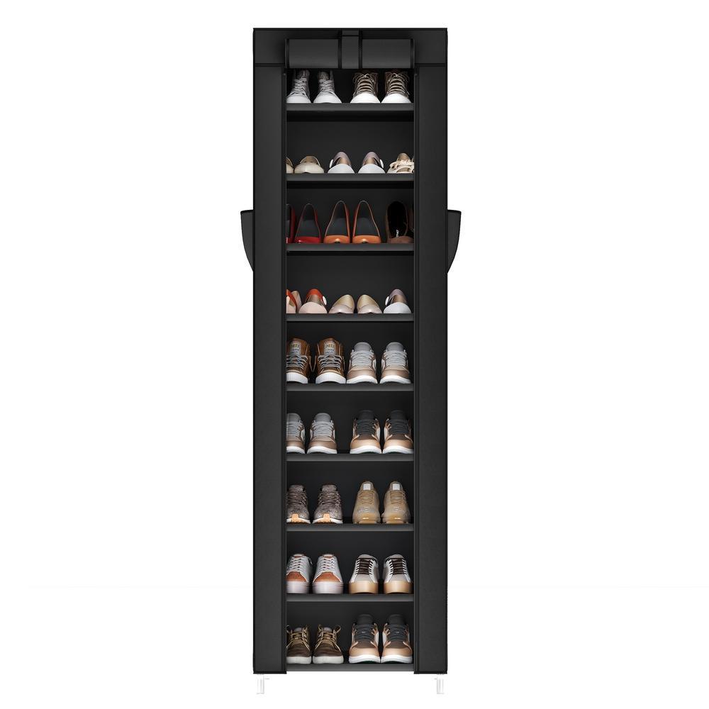 Schuhregal mit 10 Ebenen, 28 x 48 x 160 cm, Schuhschrank