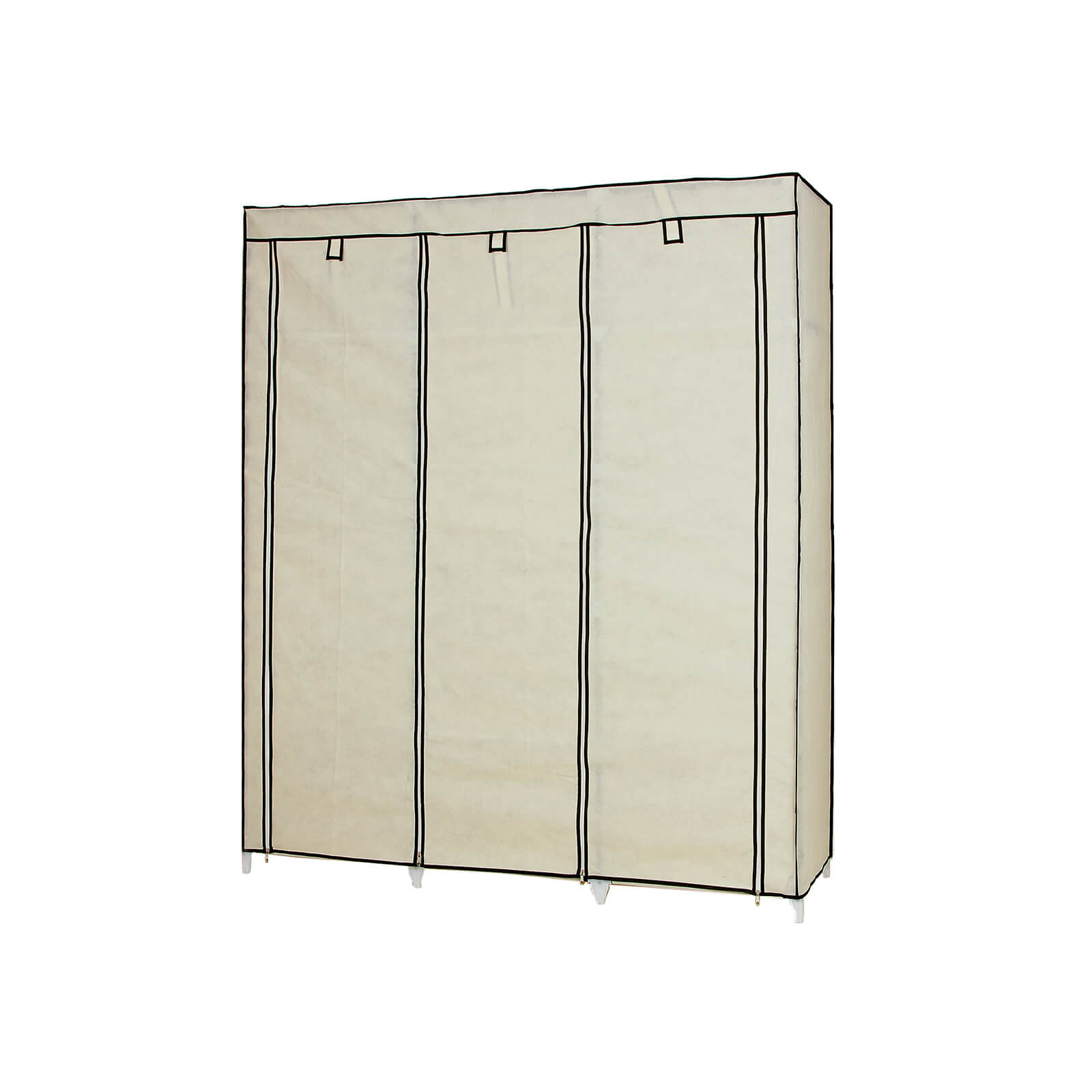 Großer Stoffschrank 175 x 150 cm Beige