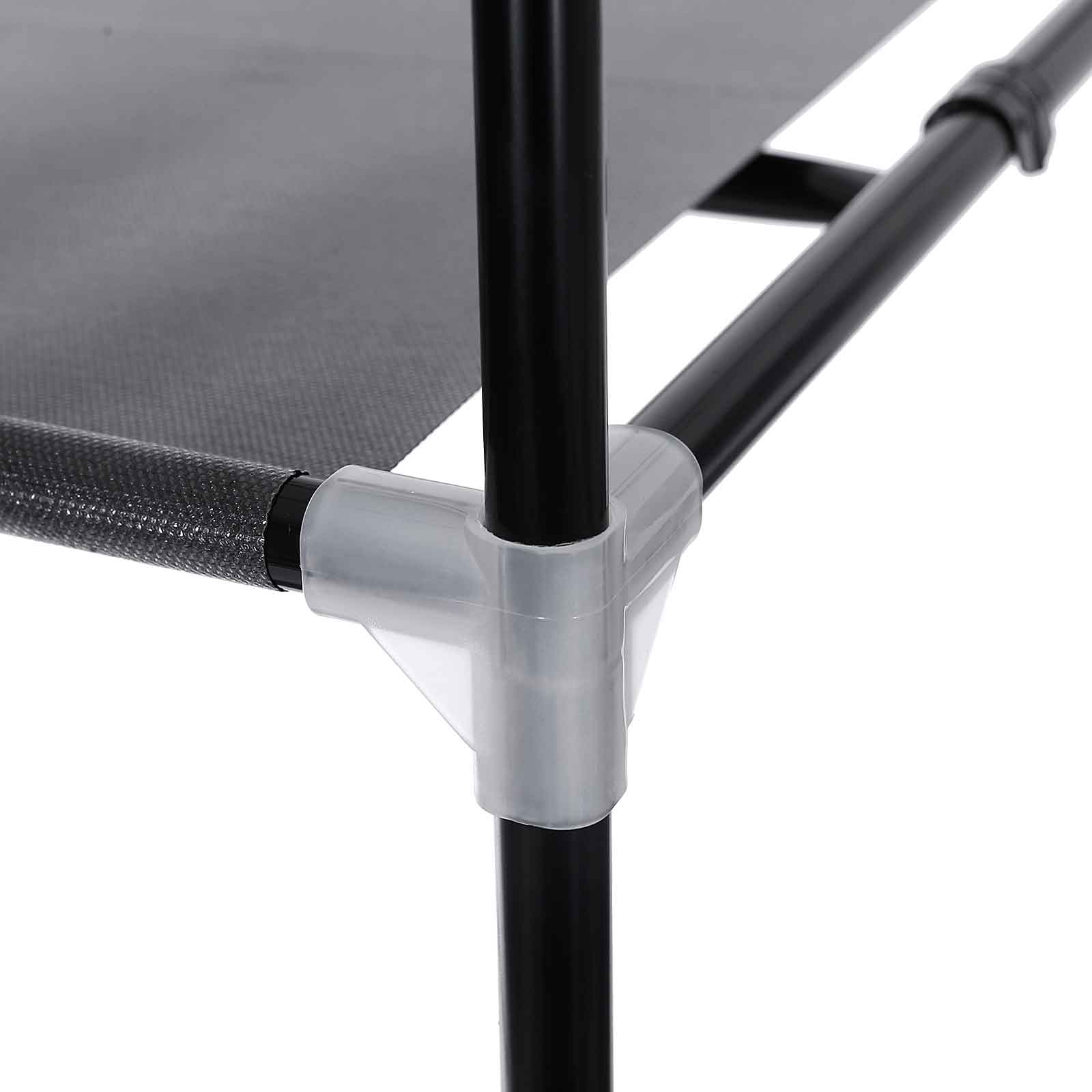 Stoffschrank 160 x 75 cm Schwarz