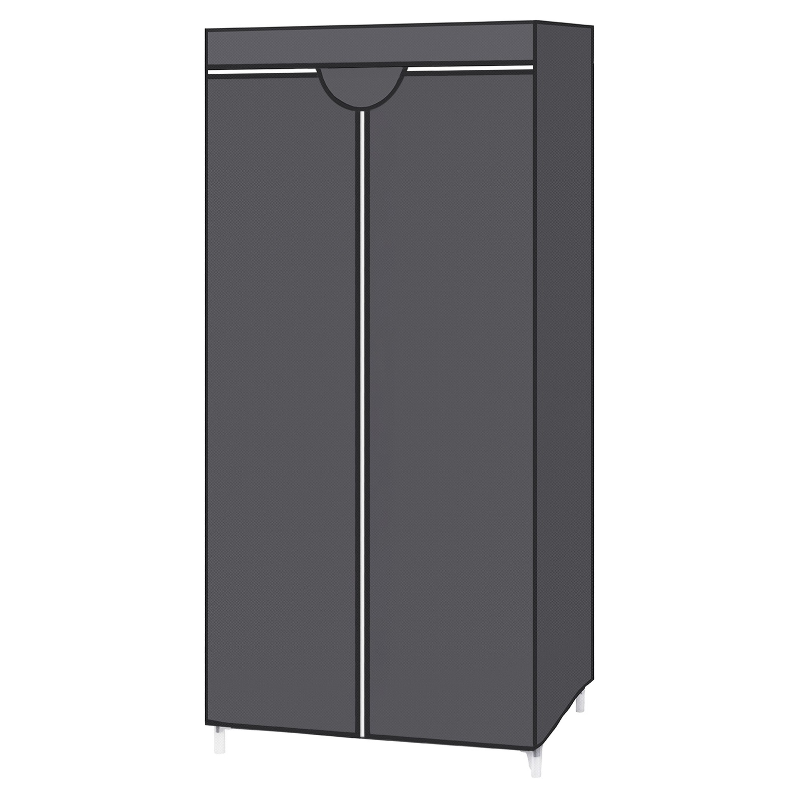 Kleiderständer, Kleiderschrank mit Kleiderstange, 75 x 45 x 160 cm
