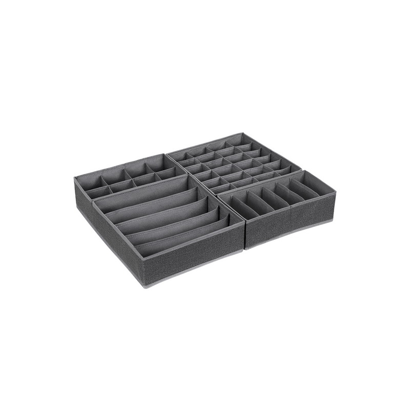 Unterwäsche-Organizer 4er Set Grau