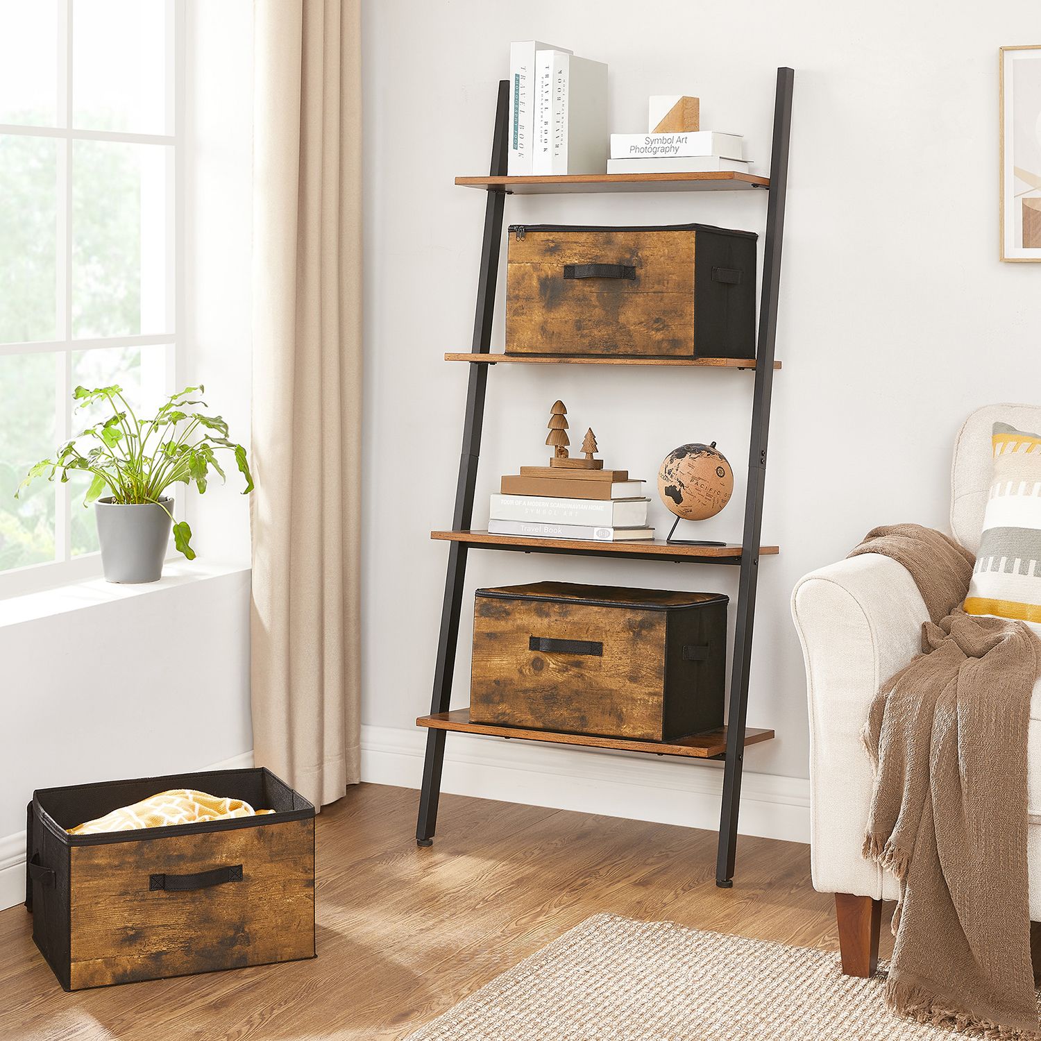 Dėžutė su dangčiu vintažinė rudai juoda