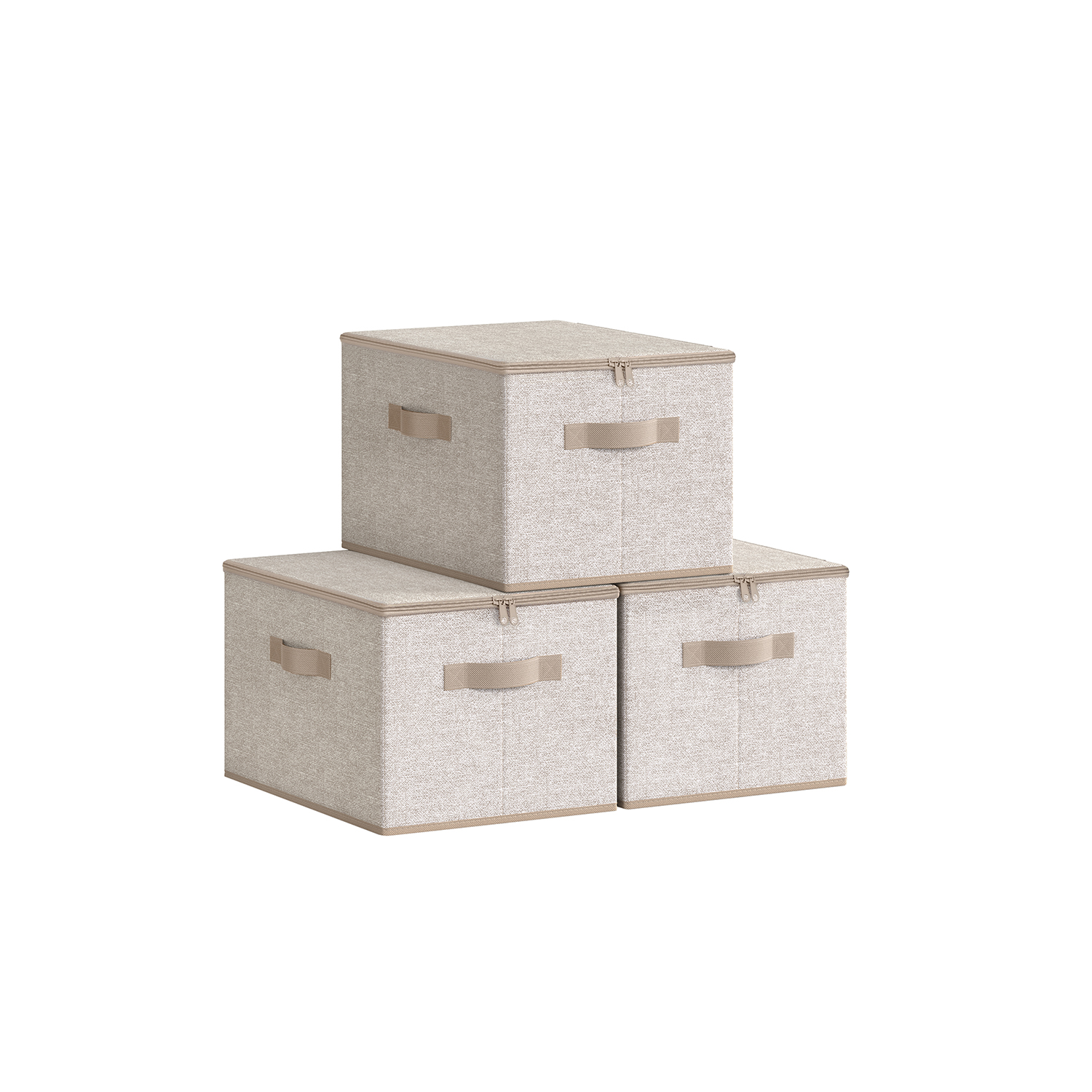 Aufbewahrungsbox mit Deckel 6er Set sandbeige