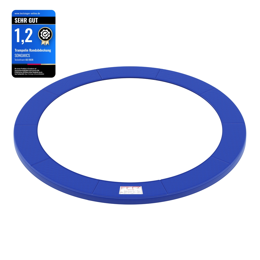 Songmics - Trampolin Randabdeckung 03 Blau 30cm Breit Ø366cm 100% UV-beständig Reißfest Federabdeckung Randschutz STP12FT - Blau