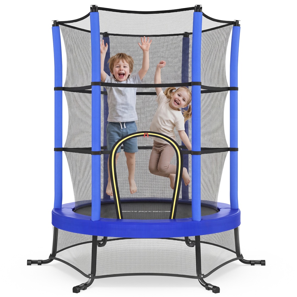Trampolin Kinder, 174 cm Kindertrampolin mit Sicherheitsnetz