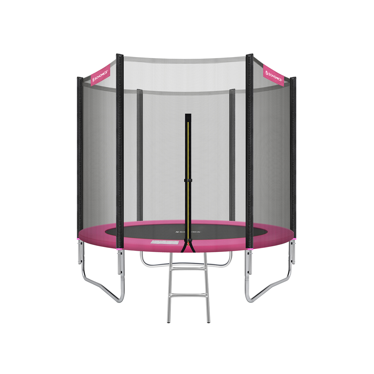 Trampolin Ø 244 cm schwarz-pink