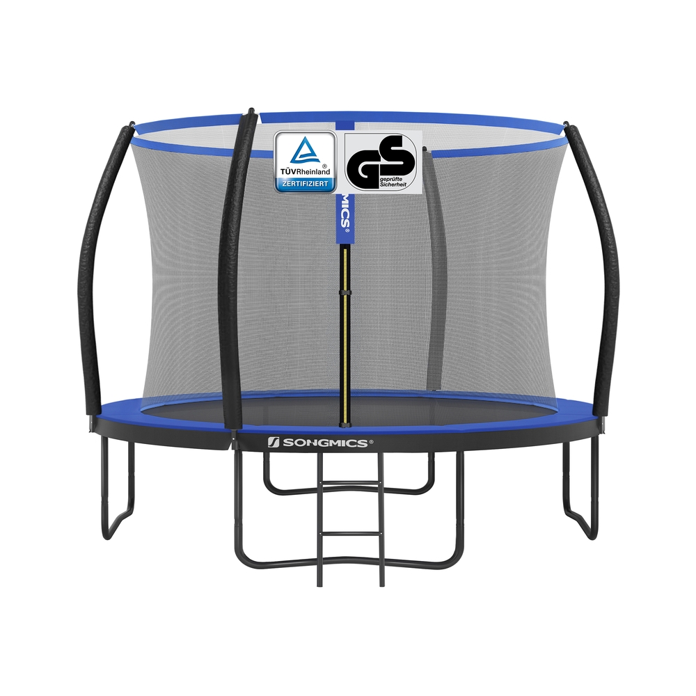 Songmics - Trampolin Ø305cm tüv Rheinland GS-Zertifikat rundes Gartentrampolin mit Sicherheitsnetz Leiter gepolsterten Stangen