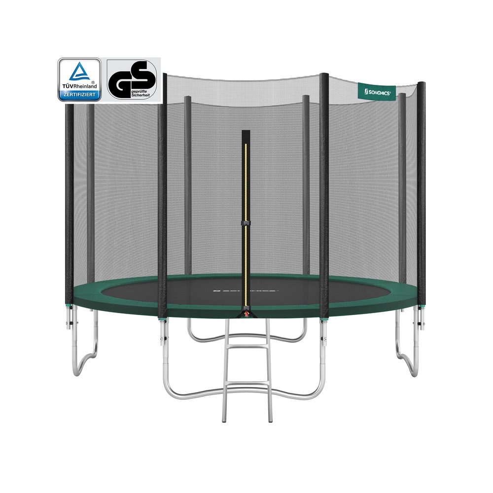 Trampolin Ø 366 cm schwarz-grün