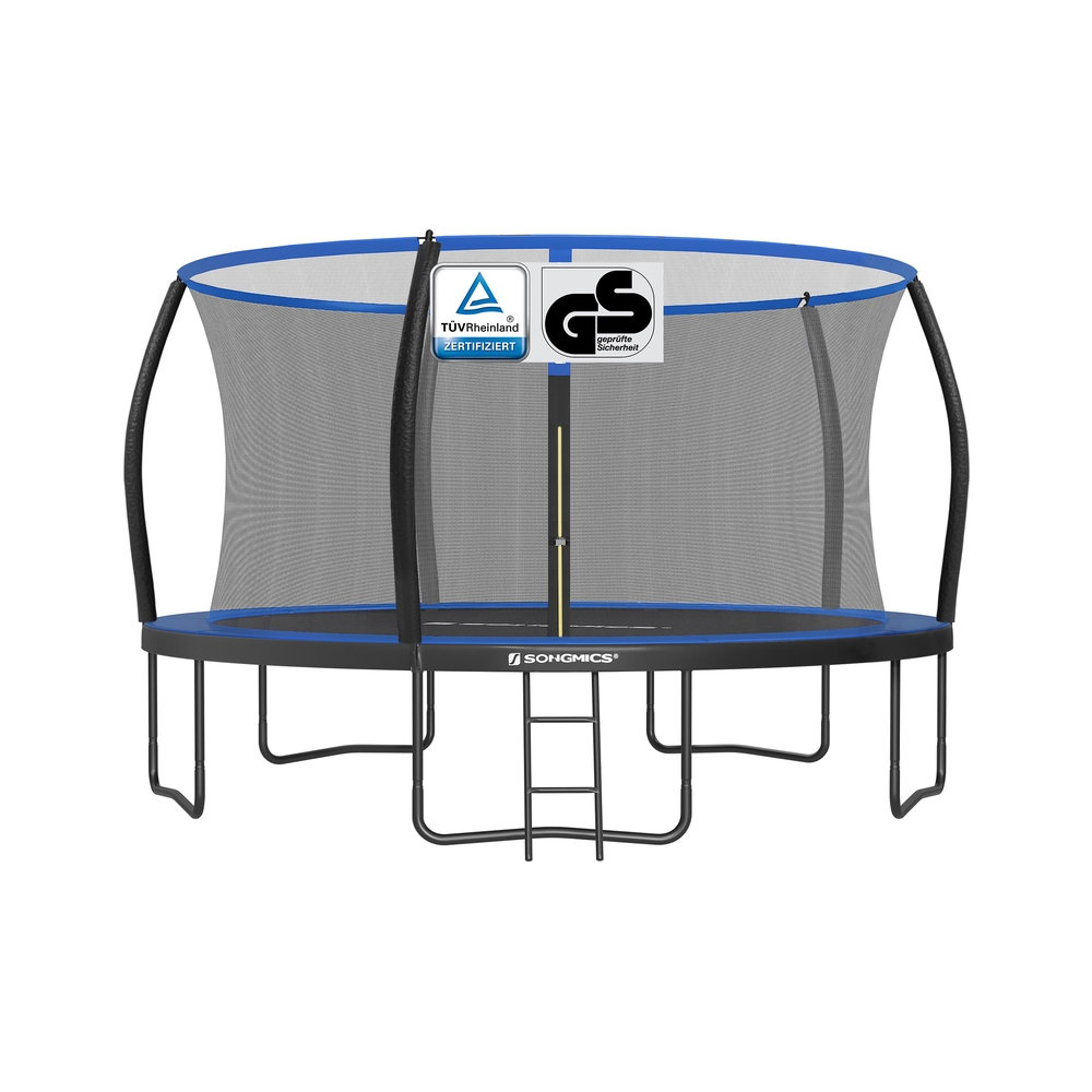 Trampolin Ø 427 cm mit innenliegendem Netz schwarz-blau