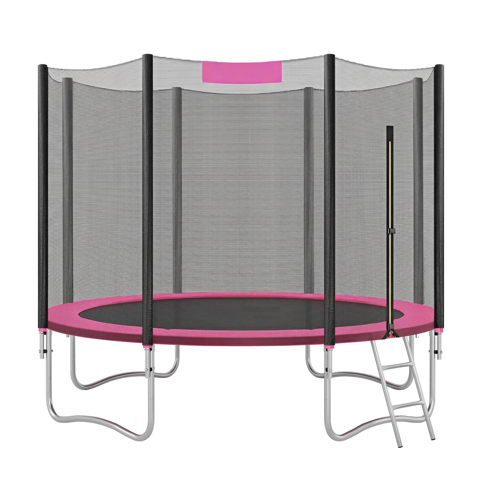 Trampolin 305 cm, Gartentrampolin für Kinder mit Sicherheitsnetz, Randabdeckung