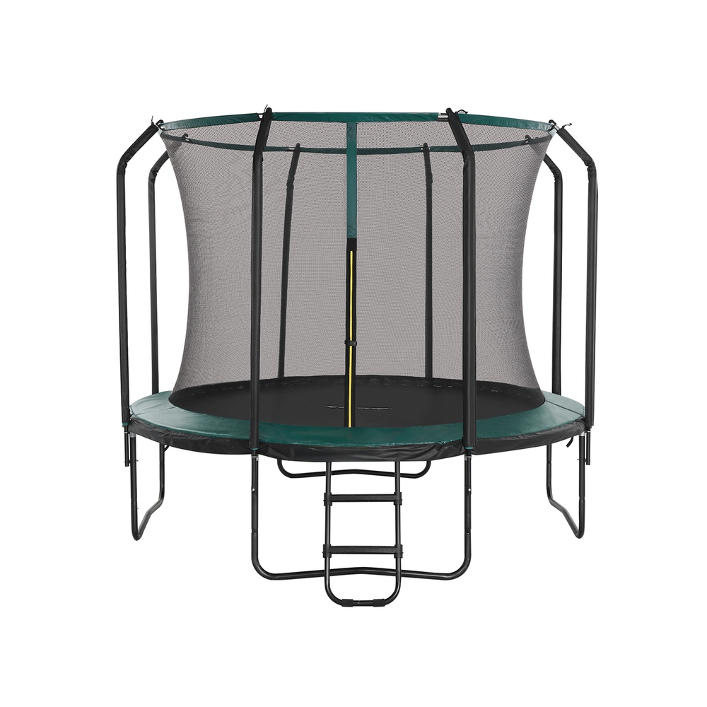 Songmics - Trampolin 305 cm tüv Rheinland GS-Zertifikat rundes Gartentrampolin mit Sicherheitsnetz und Leiter gepolstertes Gestell für Kinder und