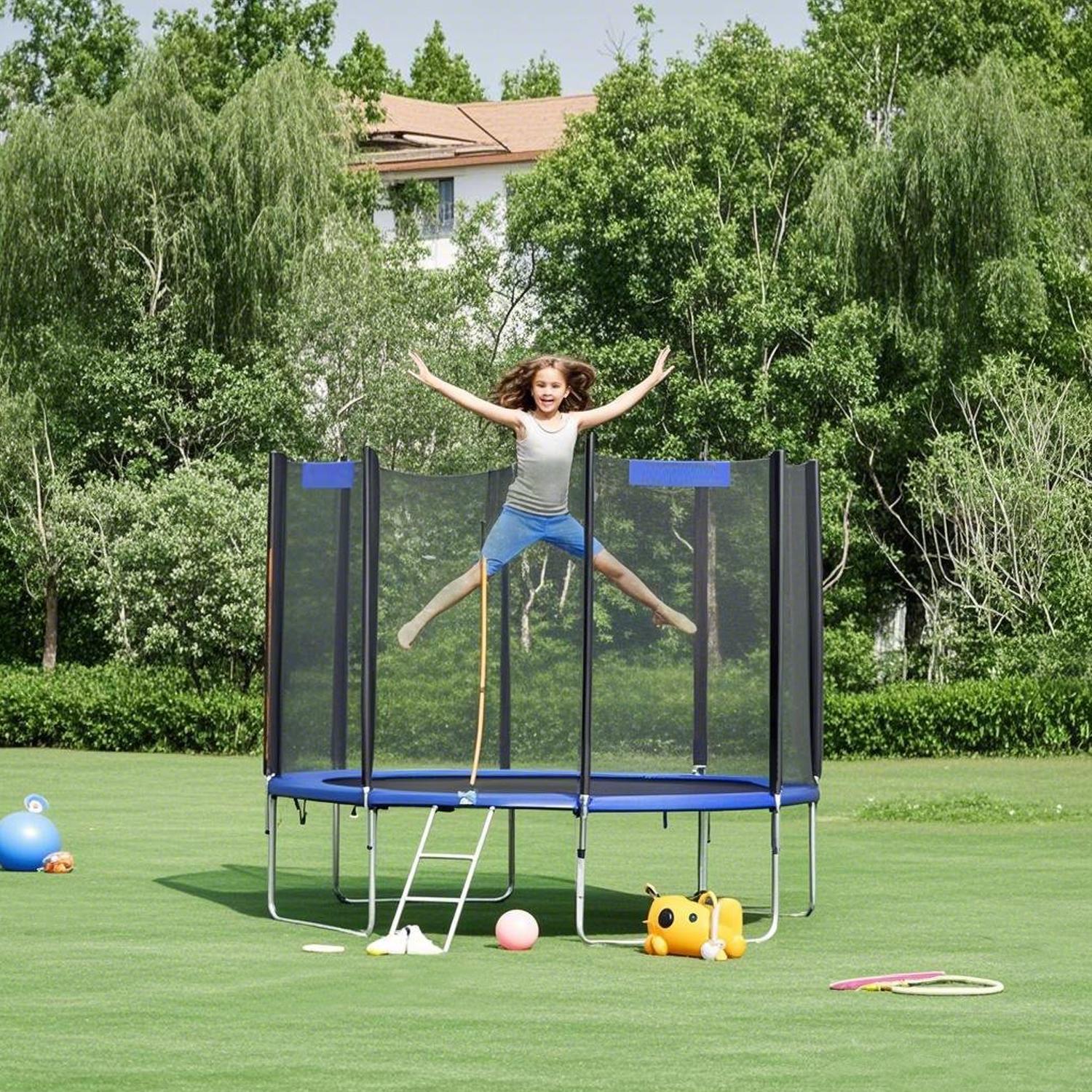 Trampolin 305 cm, Gartentrampolin, mit Sicherheitsnetz