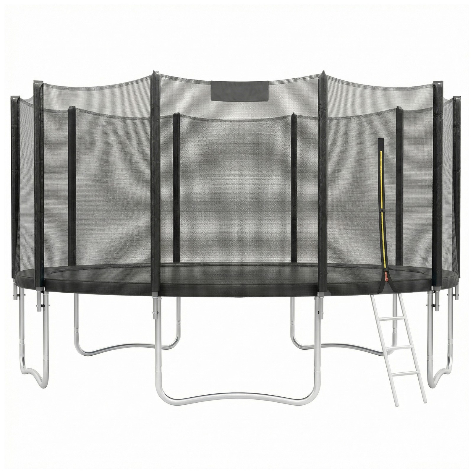 Trampolin 427 cm, Gartentrampolin für Kinder mit Sicherheitsnetz, Randabdeckung