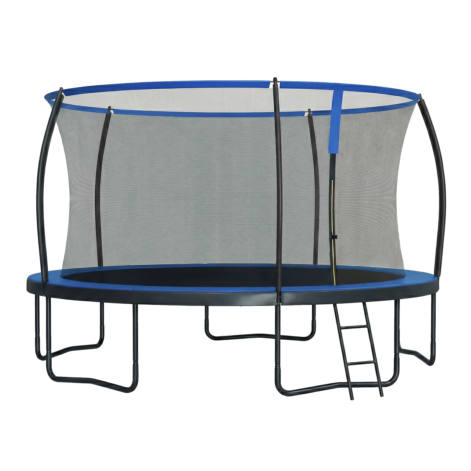 Outdoor Kindertrampolin, 427 cm Gartentrampolin mit gebogenen Stangen, Sicherheitsnetz