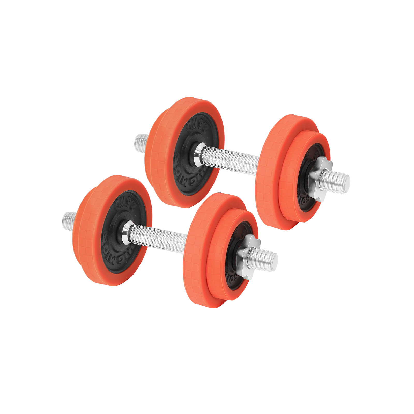 SONGMICS Hantelset aus Gusseisen orange