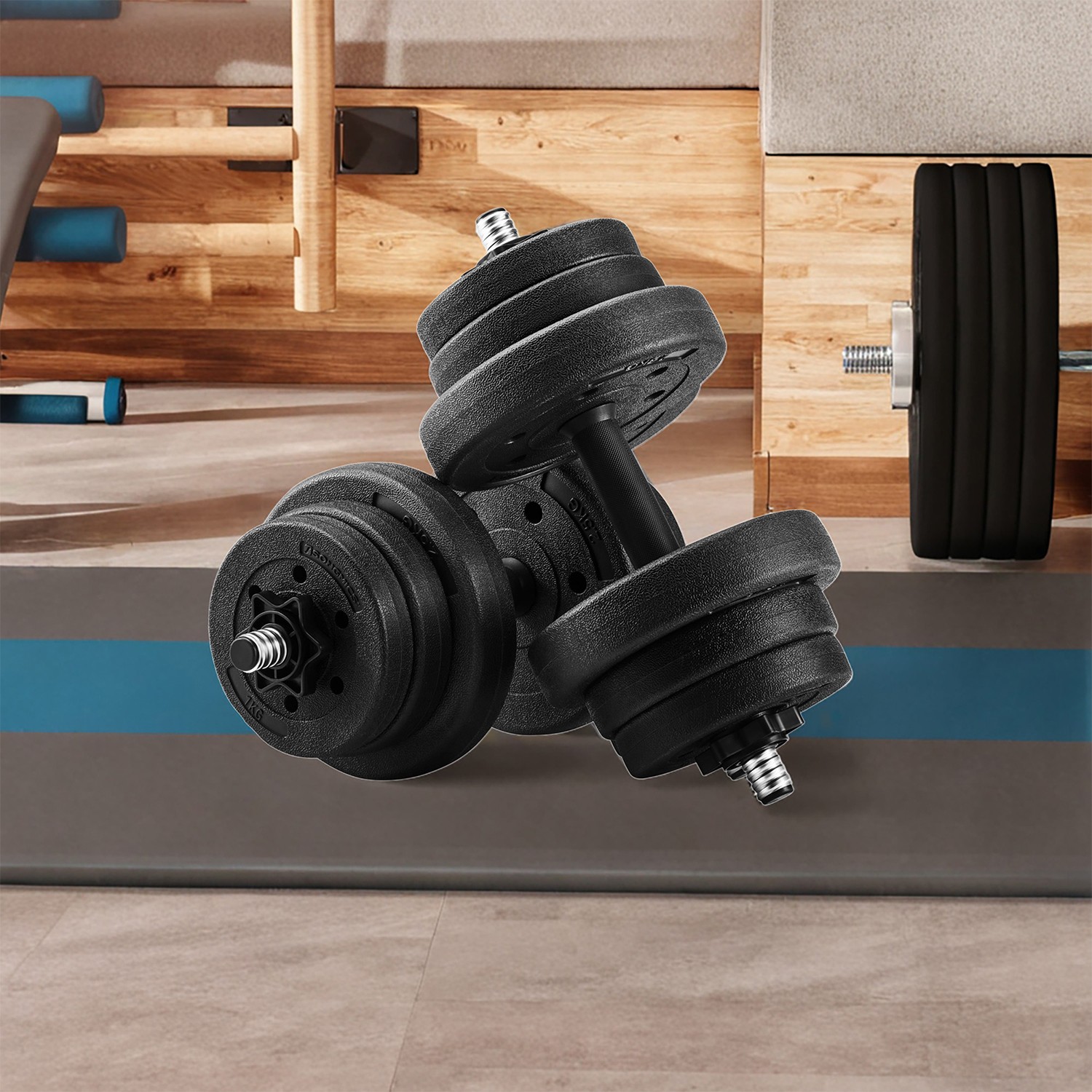 Kurzhantel-Set 20 kg Schwarz