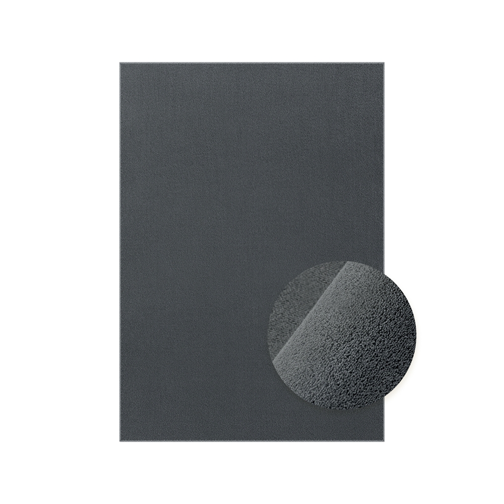 Teppich 140 x 200 cm rutschfest maschinenwaschbar anthrazitgrau