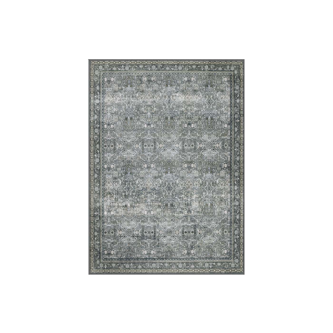 Teppich im Vintage-Stil 160 x 230 cm maschinenwaschbar schiefergrau