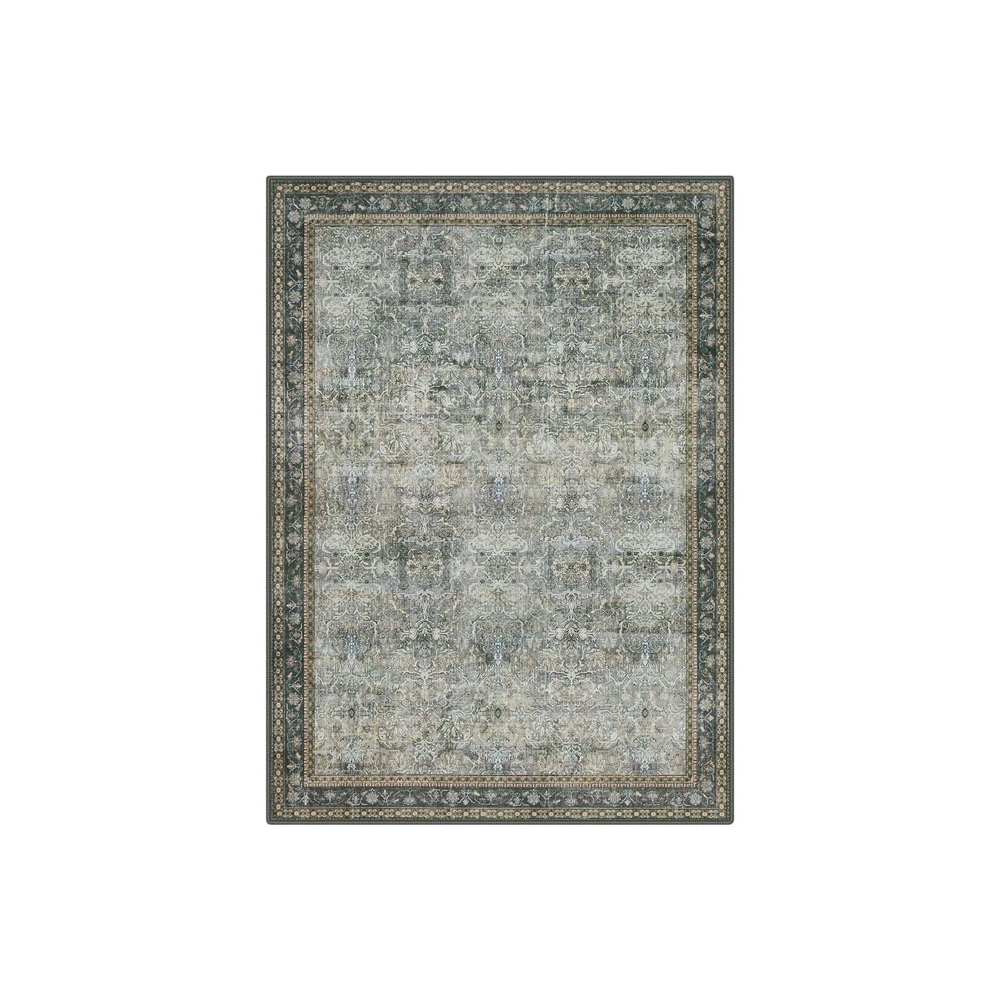 Teppich im Vintage-Stil 160 x 230 cm maschinenwaschbar walnussbraun