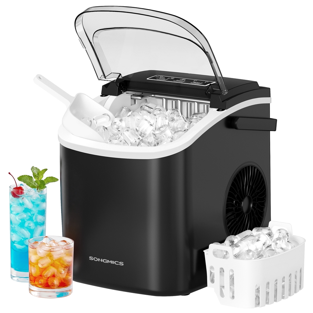 Eiswürfelmaschine Eiswürfelbereiter mit Selbstreinigung 9 Würfel tragbar tintenschwarz