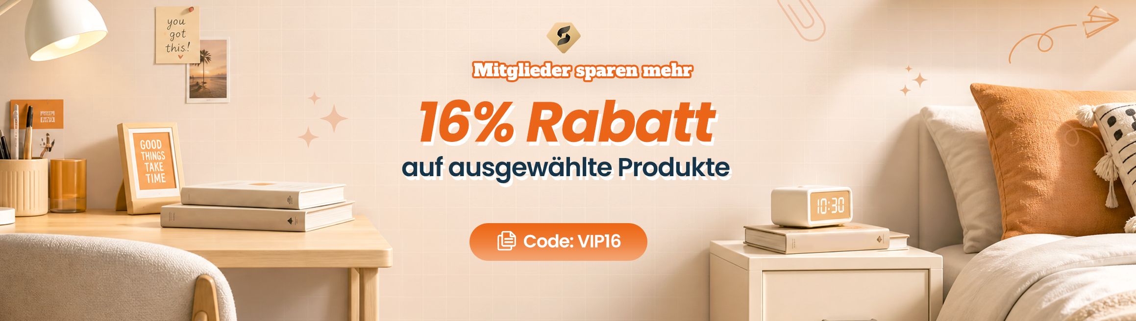 16% Rabatt-Möbel für Mitglieder